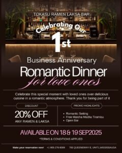 One Yr celebration Tokasu